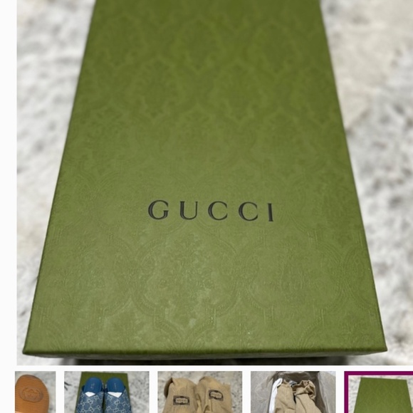 Authentic Gucci denim slides - Picture 4 of 4